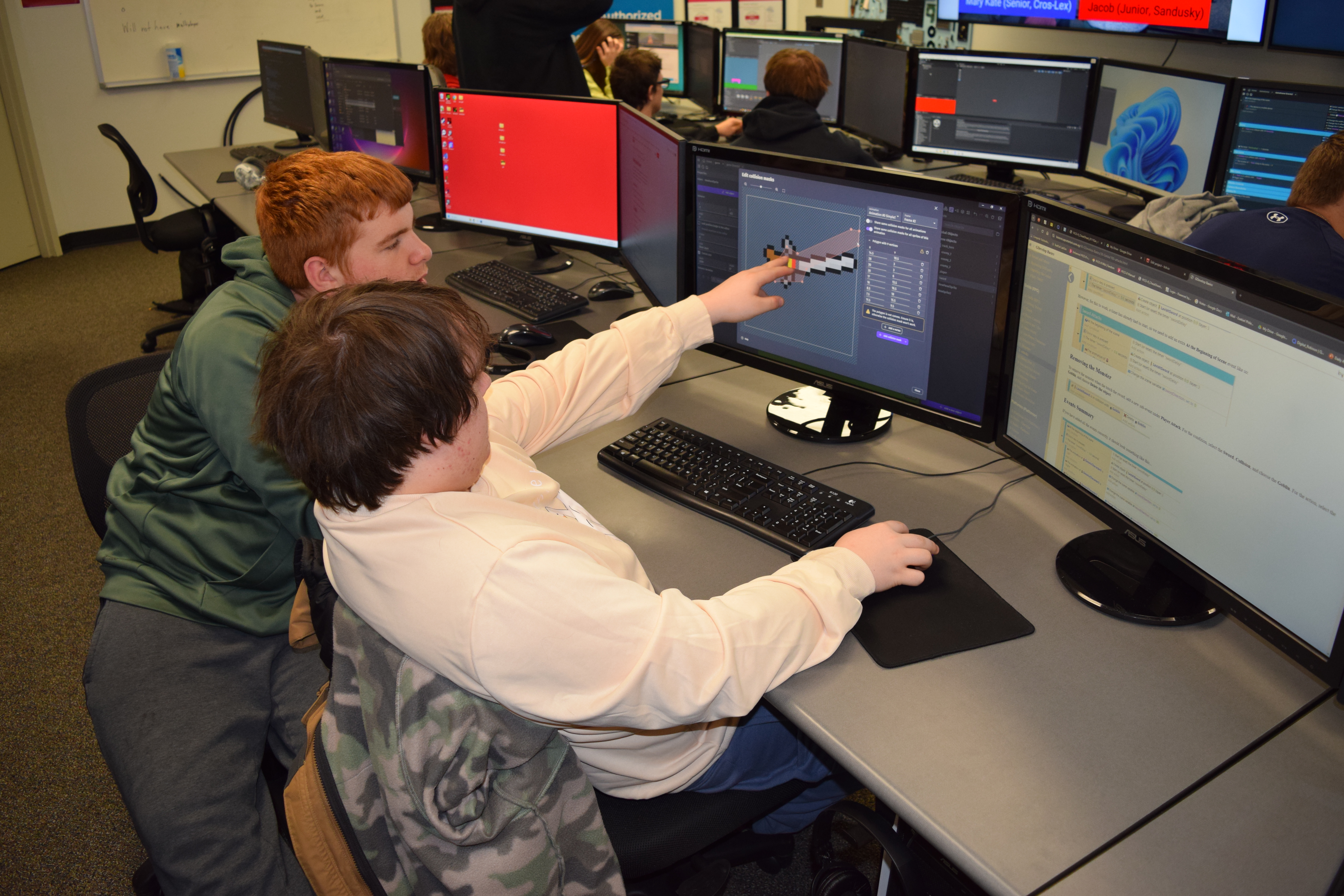 CPS students working on Game Jam
